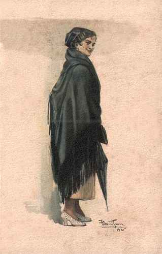 N.� 401 - Costumes - Aveiro - S/D - Dimens�es: 8,9x13,9 cm - Colec��o Henrique Neves