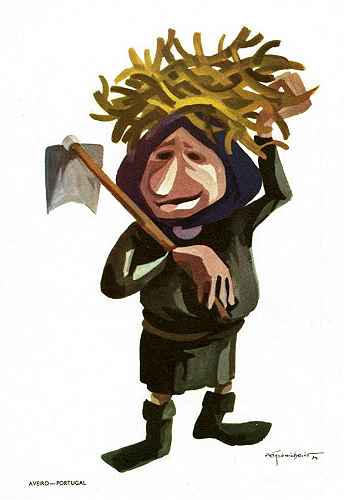 N.� 6 - Mulher das Gafanhas - Edi��o da Comiss�o Municipal de Turismo de Aveiro - Col. Z� Penicheiro 1974 - Dimens�es: 10,4x15 cm - Col. HJCO.