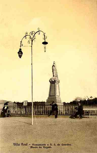 S/N - Villa Real-Monumento a N. S. de Lourdes, Monte da Virgem - Edi��o da Casa M. J. David Guerra, Villa Real - S/D - Dimens�es: 9x14 cm. - Col. Aur�lio Dinis Marta.