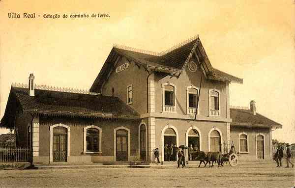 /N - Villa Real-Esta��o do Caminho de Ferro - Edi��o da Casa M. J. David Guerra, Villa Real - S/D - Dimens�es: 14x8,9 cm. - Col. Aur�lio Dinis Marta.