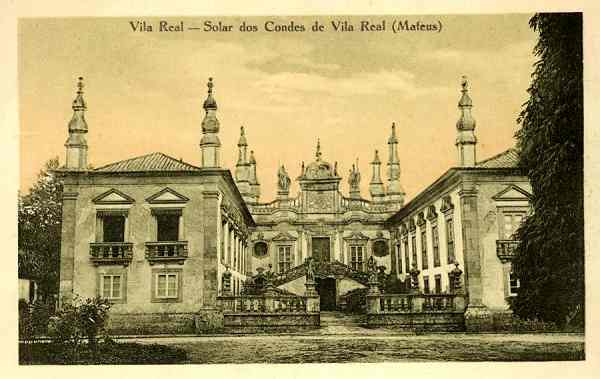S/N - Vila Real-Solar dos Condes de Vila Real - Clich� de M. Monteiro, Edi��o da Ourivesaria Soares - S/D - Dimens�es: 13,9x8,9 cm. - Col. Aur�lio Dinis Marta.