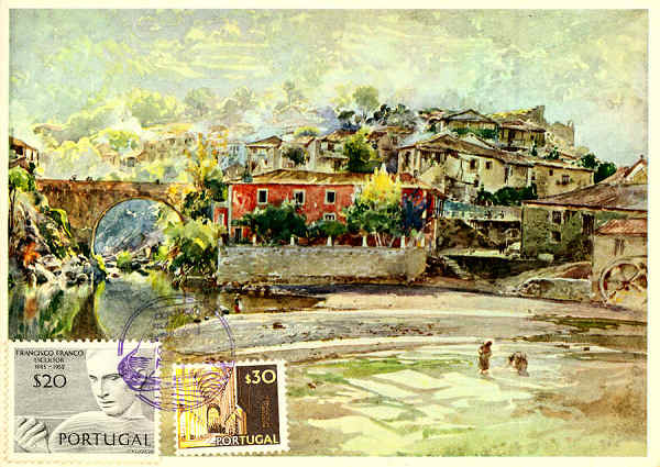 IRG 1 - Av�. Aguarela de Roque Gameiro - Edi��o da Administra��o Geral dos CTT - S/D - Dimens�es: 14,7x10,5 cm. - Col. Carvalhinho.