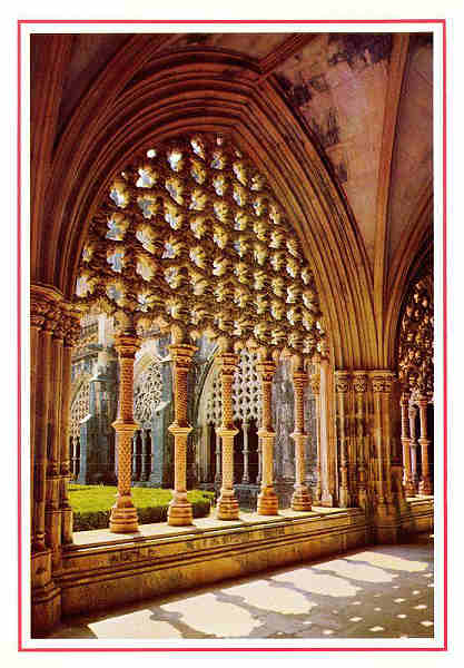 N.� 2048 - BATALHA (Portugal) Mosteiro - Claustro Real (Arcada Manuelina) - Ed. D�lia - S/D - Dimens�es 10,5x14,9 cm. - Col. HJCO.