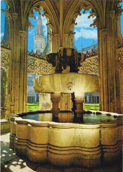 N.� 289 - BATALHA (Portugal) Mosteiro - Lavat�rio do Claustro Real - Ed. Colec��o D�LIA - S/D Dim: 10,5x15cm - Col. F�tima B�ia (1976)