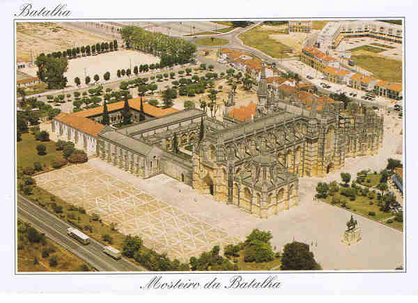  N.� 1172 - BATALHA (Portugal) Mosteiro - Vista A�rea - Ed. Colec��o D�LIA - S/D Dim: 15x10,5cm - Col. F�tima B�ia (1999)