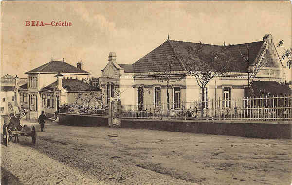 SN - BEJA-Creche - Edi��o da Ourivesaria Galinoti - SD - (Circulado em 1918) - Dim. 8,6x13,8 cm - Col. Jaime da Silva