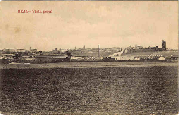 SN - BEJA - Vista geral - Edi��o da Ourivesaria Galinoti - SD - (Circulado em 1918) - Dim. 8,6x13,8 cm - Col. Jaime da Silva.