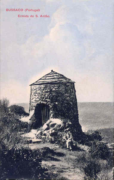S/N - Bussaco. Ermida de Santo Ant�o - Edi��o de A. P. Silva J�nior, Luso - Dim. 13,6x8,6 cm - Circulado em 1917 - Col. A. Monge da Silva