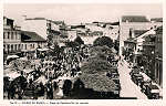 N.� 12 - CALDAS DA RAINHA - Pra�a da Rep�blica - Dia de mercado - Editor Havaneza, Caldas da Rainha (Editado em 1952) - Dimens�es: 14x9 cm. - Col. Miguel Chaby.