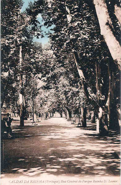S/N - Portugal-Caldas da Rainha Rua Central do Parque Rainha D.Leonor - Editor Jos� da Silva Dias - Editado em 1926 - Dimens�es: 9x14 cm. - Col. Miguel Chaby