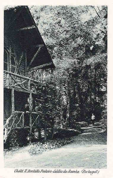 S/N - Portugal-Caldas da Rainha Chalet R. Bordallo Pinheiro - Editor Vale e C (Editado em 1921) - Dimens�es: 9x14 cm. - Col. Miguel Chaby