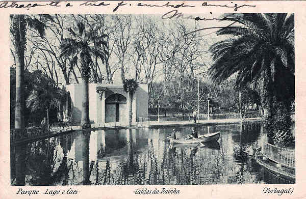 S/N - Portugal Caldas da Rainha Lago e  Caes - Editor Vale e C (Editado em 1921) - Dimens�es: 14x9 cm. - Col. Miguel Chaby