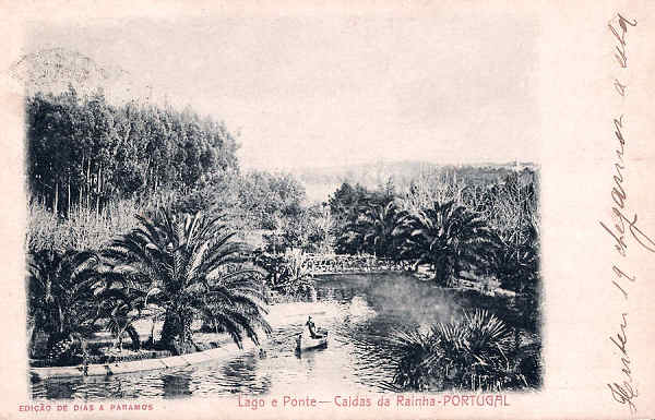 S/N - Portugal-Caldas da Rainha-Lago e Ponte - Editor Dias & Paramos (Editado em 1904) - Dimens�es: 14x9 cm. - Col. Miguel Chaby