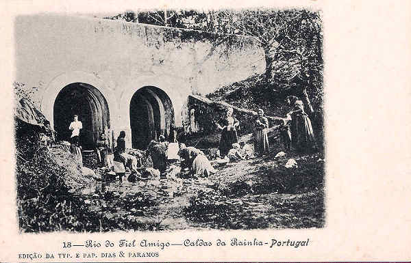 N.� 18 - Portugal Caldas da Rainha Rio do Fiel Amigo - Editor Dias e Paramos (Editado em 1906) - Dimens�es: 9x14 cm. - Col. Miguel Chaby