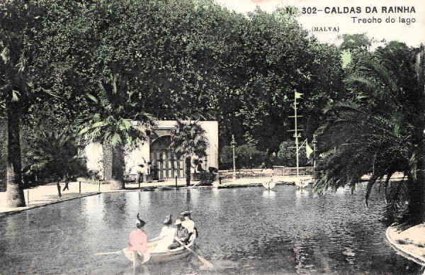 N.� 302 - Portugal Caldas da Rainha Trecho do Lago - Editor Alberto Malva (Editado em 1907) - Dimens�es: 9x14 cm. - Col. M. Chaby