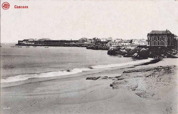 N� 1516 - Cascaes (ao fundo � esquerda a cidadela com Pa�o Real) - Edi��o Costa, Rua do Ouro 295, Lisboa - Dim. 139x88 mm - Col. A. Monge da Silva (c. 1905)