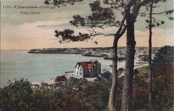 N� 1178 - Vista Geral de Cascaes - Edi��o S.R. - Dim. 138x88 mm - Col. A. Monge da Silva (c. 1905)