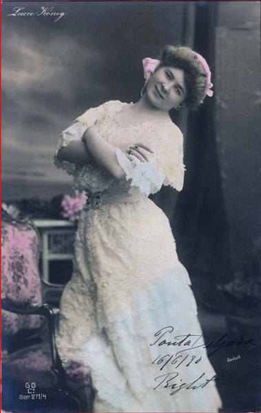 Serie 0271-4 - Lucie Konig (artista) - Edi��o Georg Gerlach & C�, Berlin - Circulado  em 1907 - Dim. 13,6x8,4 cm - Col. Am�lcar Monge da Silva