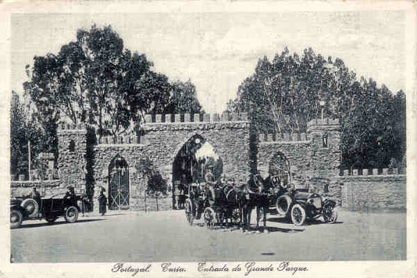 SN - Portugal. Curia. Entrada do Grande Parque - Ed. Bazar Soares - Porto - Dim. 13,8x9,2cm - Circ. 10-1929 - Col. A. Sim�es(126).