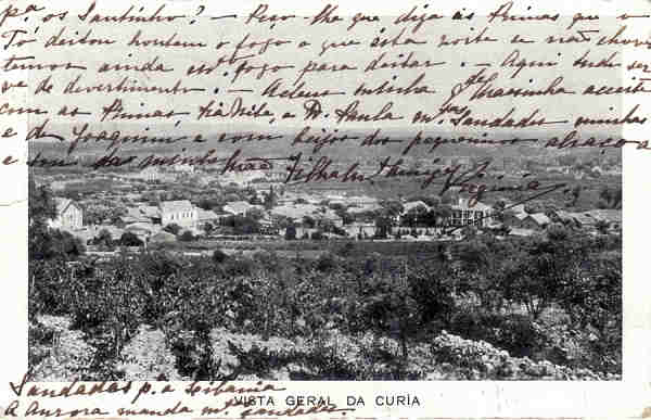 SN - VISTA GERAL DA MATA - Ed. Grande Hotel da Curia - Dim. 14,3x9,1cm - Circ. 6-1915 - Col. A. Sim�es (008).