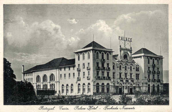 SN - Portugal. Curia. Palace Hotel - Fachada Nascente - Ed. Bazar Soares- Porto - Dim 13,8x9,1cm - Col. A. Sim�es (363).