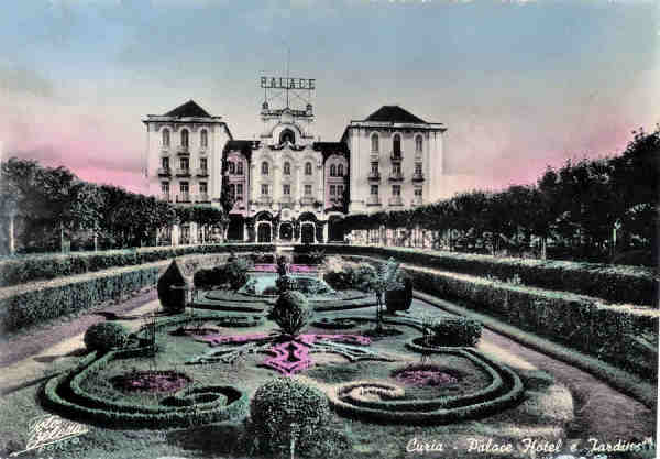 SN - Curia - Palace Hotel e Jardins - Ed. da Junta de Turismo da Curia - Dim. 14.6x10,2 cm - Co. A. Sim�es (233).