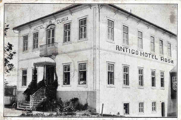 SN - HOTEL CURIA ANTIGO HOTEL ROSA - Ed. TYP. A EDITORA, Ld� - Dim. 13,7x9,0 cm - Circ. 8-1913 - Col. A. Sim�es (391).