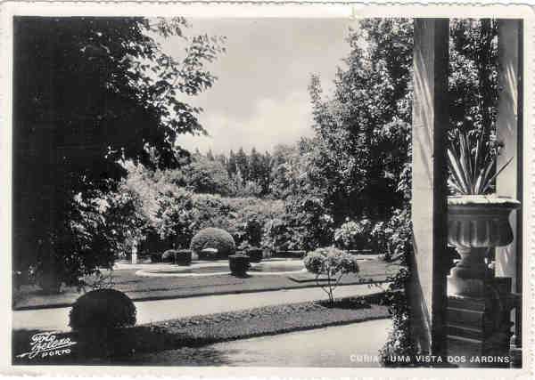 SN - CURIA - UMA VISTA DOS JARDINS - Ed.Grande Bazar de Arte Regional E.F.N. - Dim.15,1x10,1cm - Circ. 7-1958 - Col. A. Sim�es (161).