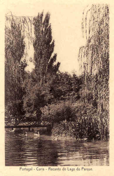 SN - Portugal - Curia - Recanto do Lago do Parque - Edic. Grande Hotel da Curia - (3-7-1936) - Dim.13,9x9,0 cm - Col. A. Sim�es (133).