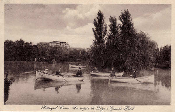 SN - Portugal. Curia. Um aspecto do Parque e Grande Hotel - Edi. Bazar Soares - Porto - Circ. 9-1924 - Col. A. Sim�es (136).