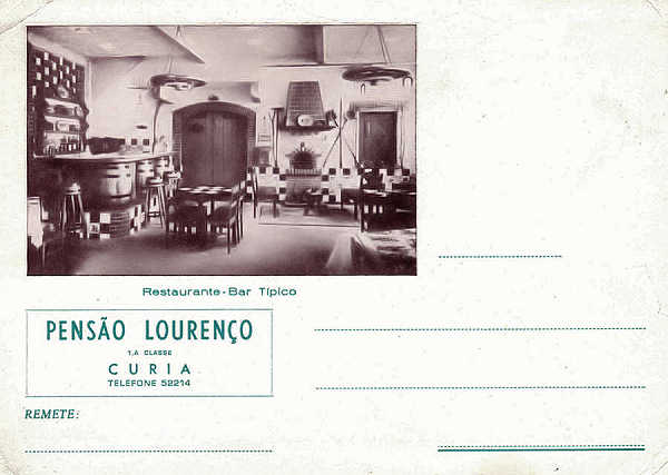 SN - PENS�O LOUREN�O - Restaurante-bar TIPICO - Ed. Pens�o Louren�o - SD - 14,9x10,7cm - Col. A. 