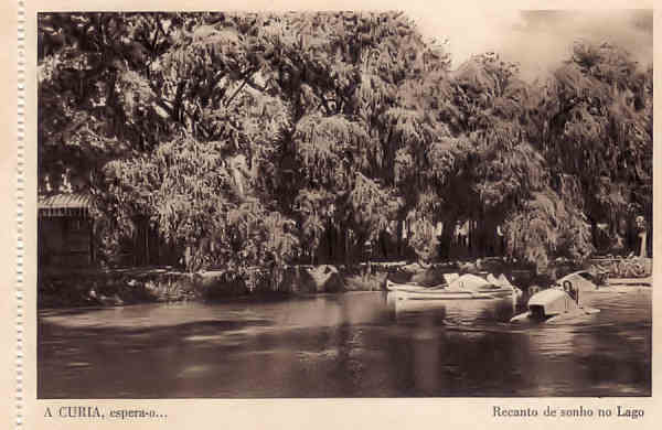 SN - A CURIA espera-o. Recanto de sonho no Lago - (caderneta) Ed. Grande Bazar Arte Regional EFN  - 14,2x9,7 cm. - Col. A. Sim�es (415).