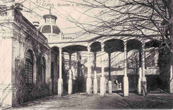 SN - CURIA - Buvette e terra�o - S.Edit. - Dim.13,8x8,7 cm - Col. A. Sim�es (307).