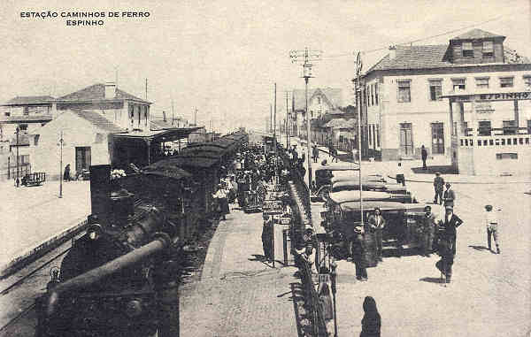 SN - Portugal. Espinho - Esta��o Caminhos de Ferro - Editor n�o indicado - Dim. 14x9 cm - Col. M. Chaby.