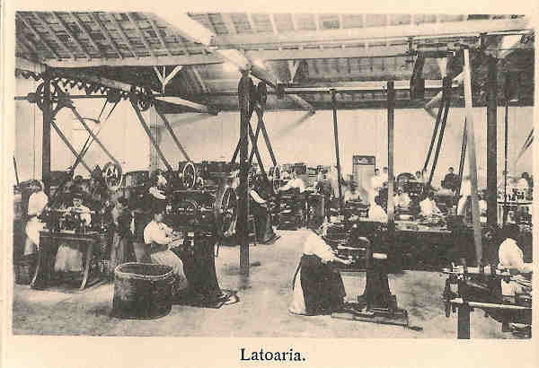 11 - Interior da F�brica Brand�o Gomes & Ca - Latoaria - Dim. 75x50 mm.- Col. Miguel Chaby.