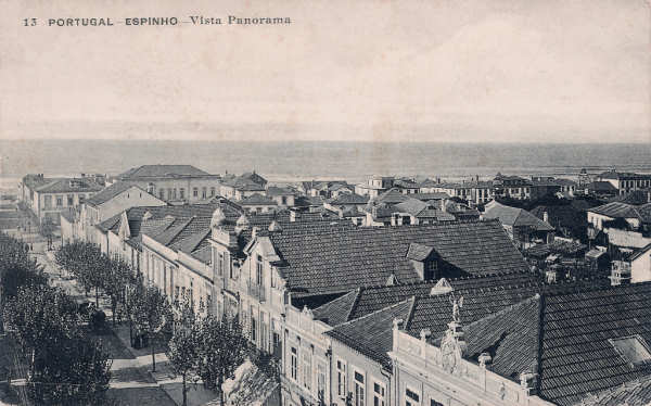 N� 13 - Portugal. Espinho. Vista Panorama - Editor n�o indicado - SD - Dim 14x9 cm - Col. Miguel Chaby.