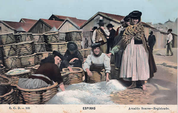 N� 109 - Portugal. Espinho - Editor Arnaldo Soares - Circulado em 1905 - Dim. 14x9 cm - Col. Miguel Chaby