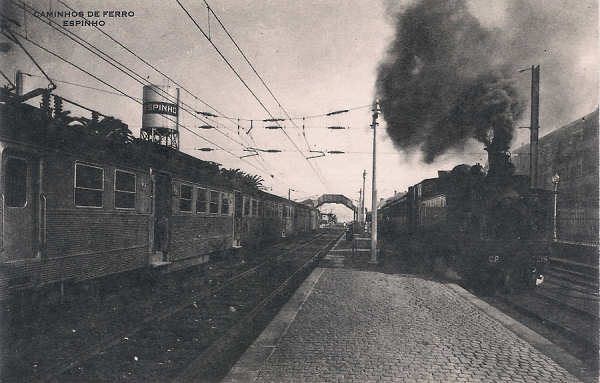 SN - Portugal. Espinho. Caminhos de Ferro - Edi��o an�nima - Dim. 14x9 cm - Col. Miguel Chaby