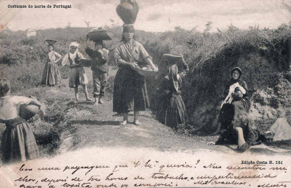 N� 251 - Portugal. Espinho. Costumes do Norte de Portugal - Editor Costa, 1904 - Dim. 14x9 cm - Col.Miguel Chaby
