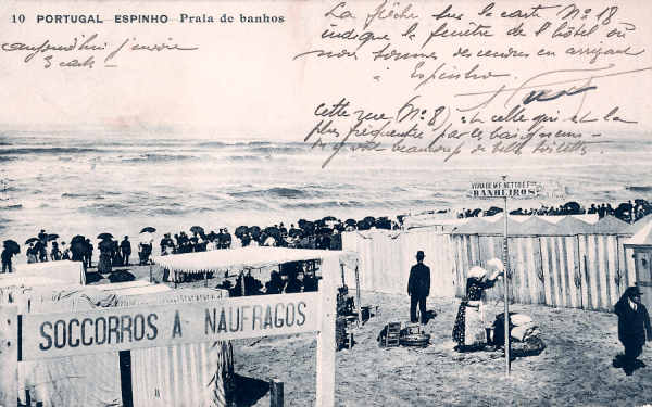 � 10 - Portugal. Espinho. Praia de banhos - Editor Casa Primorosa, Espinho - Dim. 140x90 mm - Col. M. Chaby
