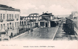 N� 3 - Portugal. Espinho. Esta��o do Caminho de Ferro - Editor Reis e Raio, 1904 - Dim. 140x90 mm - Col. M. Chaby