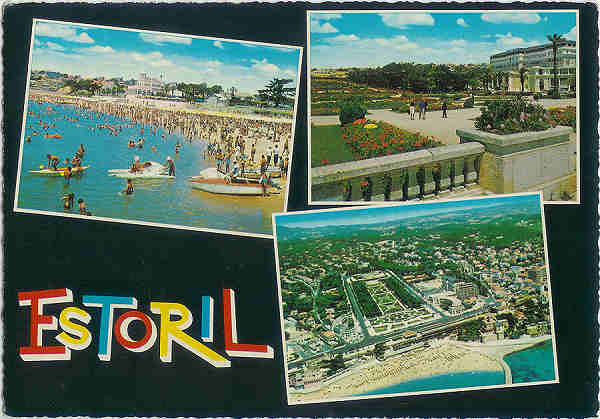 N� 755-37 - Estoril. Diversos aspectos - Editor n�o indicado - SD - Circulado em 1971 - Dim. 14,5x10,1 cm - Col. M. Soares Lopes.