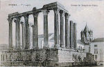 N� 2 - Ruinas do Templo Diana - 2015-Edi��o F. A. Martins, Lisboa - Carimbo postal 04DEZ1909 - Dim. 136x88 mm - Col. A. Monge da Silva (cerca de 1909)