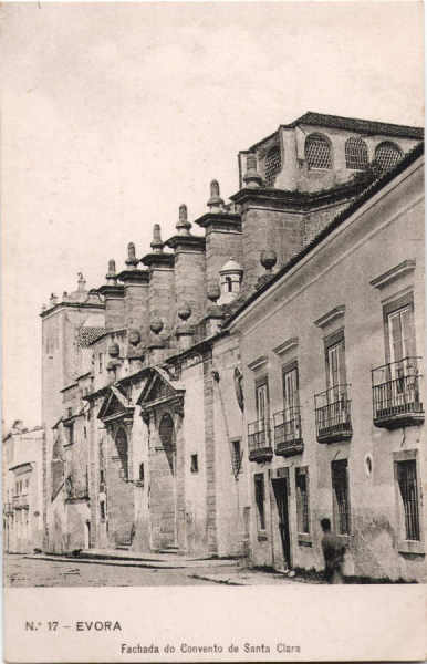 N� 17 - Fachada do Convento de Santa Clara - Edi��o Alberto Malva, Rua de S. Juli�o, 41, Lisboa - Dim. 139x90 mm - Col. A. Monge da Silva (cerca de 1909)
