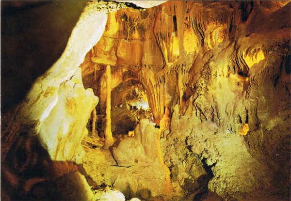 Mod. 001 - GRUTAS DA MOEDA - F�tima - Portugal  Sala da Ab�boda Vermelha - Ed. LITO OF. ARTISTAS REUNIDOS-Porto - SD - Dim. 15x10,4 cm - Col. Manuel B�ia