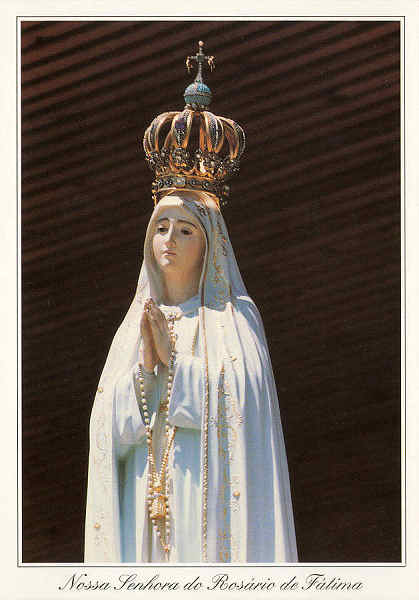 N.� 1523 - Imagem de N.� Sr.� de F�tima - Edi��o Centro de Caridade "Nossa Senhora do Perp�tuo Socorro" - Porto - S/D - Dimens�es: 10,4x14,9 cm. - Col. Manuel e F�tima B�ia.