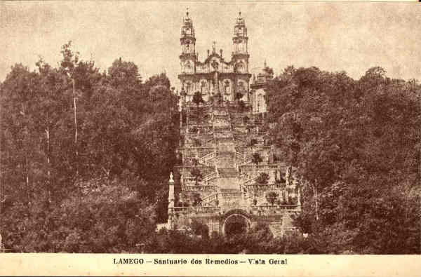 S/N - Lamego-Santuario dos Remedios-Vista Geral - Edi��o Manuel Queiroz - S/D - Dimens�es: 14x9,1 cm. - Col. Aur�lio Dinis Marta.