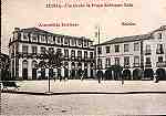 S/N - LEIRIA-Um Trecho da Pra�a Rodrigues Lobo - Editor: Union Postale Universelle - S/D - Dimens�es: 13x8 cm. - Col. R. Gaspar.