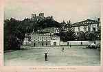 S/N - LEIRIA-Portugal O Castelo e um trecho do Largo 5 de Outubro - Editor n�o indicado - S/D - Dimens�es: 14x9 cm. - Col. R. Gaspar.