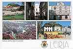 N.� 18 - LEIRIA-Portugal V�rios aspectos da Cidade: Castelo, Rua Direita, Farm�cia, Vista Panor�mica da S�, Pra�a Rodrigues Lobo - Edi��o da Regi�o de Turismo de Leiria, Rota do Sol - S/D - Dimens�es: 15x10 cm. - Col. R. Gaspar.